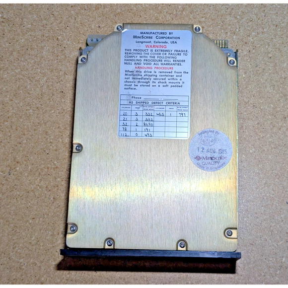 Miniscribe 3425 20MB MFM Hard Drive HDD 5.25" 1985 - Compact Portable Plus Vtg - Picture 1 of 10
